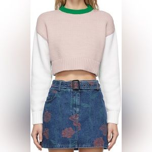 Opening Ceremony. MultiColor Combo Warped Logo Sweater. Size XS